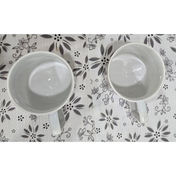 Vintage 1960s-70s Pedestal Mugs – Pair – Retro Butterfly & Floral Design - Picture 5 of 15